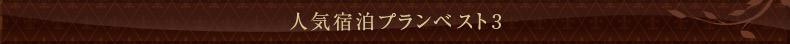 人気宿泊プランベスト3