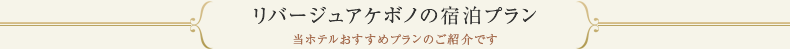 リバージュアケボノの宿泊プラン