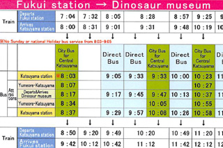 Timetables bus train